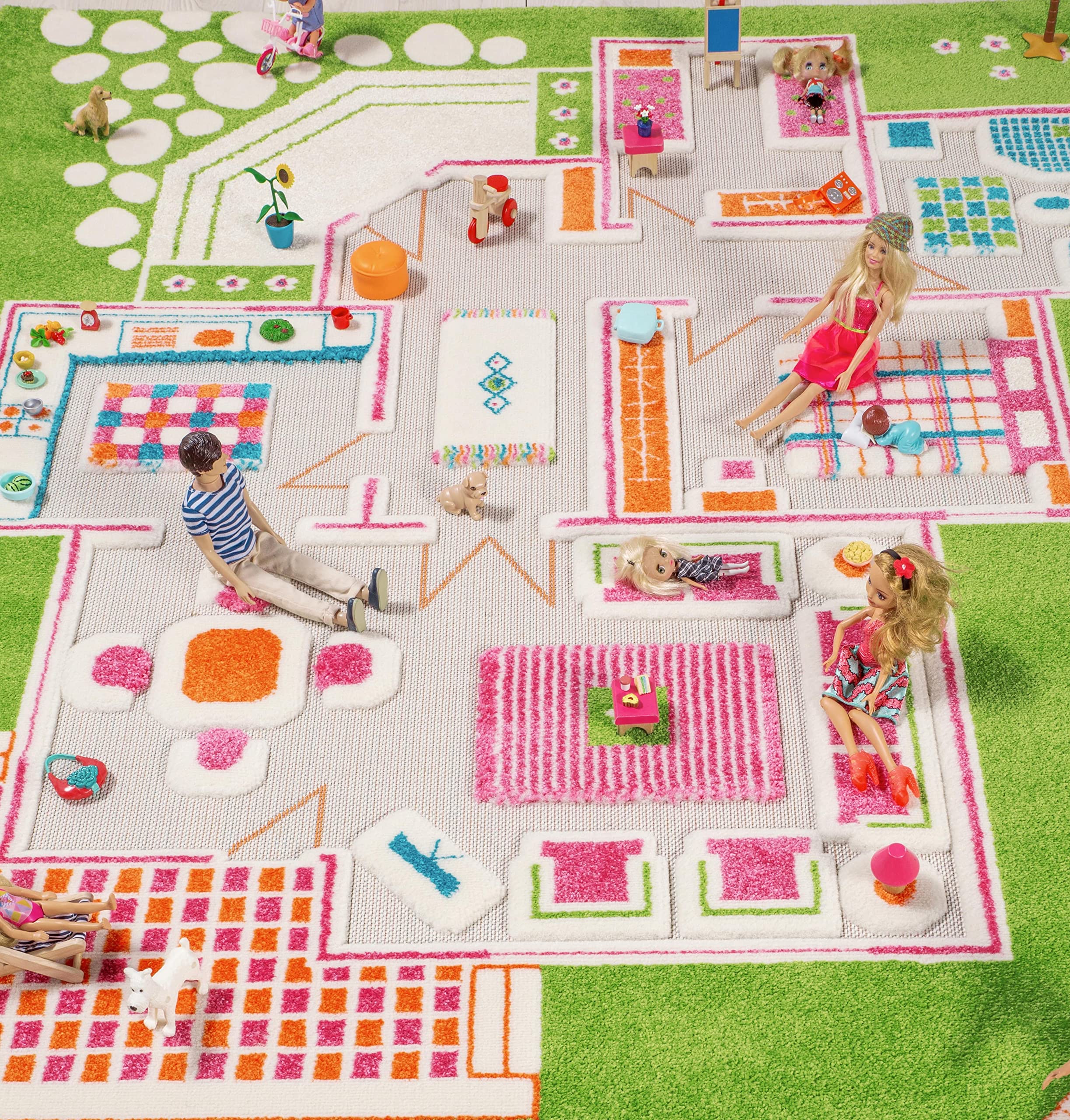 IVI Playhouse Green 3D Play Mat - Non-Toxic & Stain Resistant Montessori Educational Activity Toy for Toddlers & Kids (59