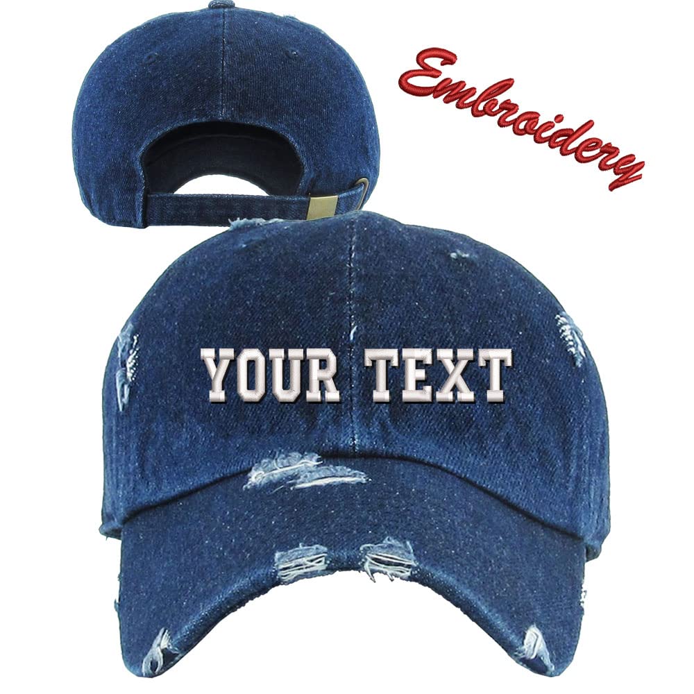 Distressed Baseball Cap KB4005 - Custom Embroidered & Monogram Hats for Men & Women - Perfect for Casual Wear, Sports & Outdoor Activities