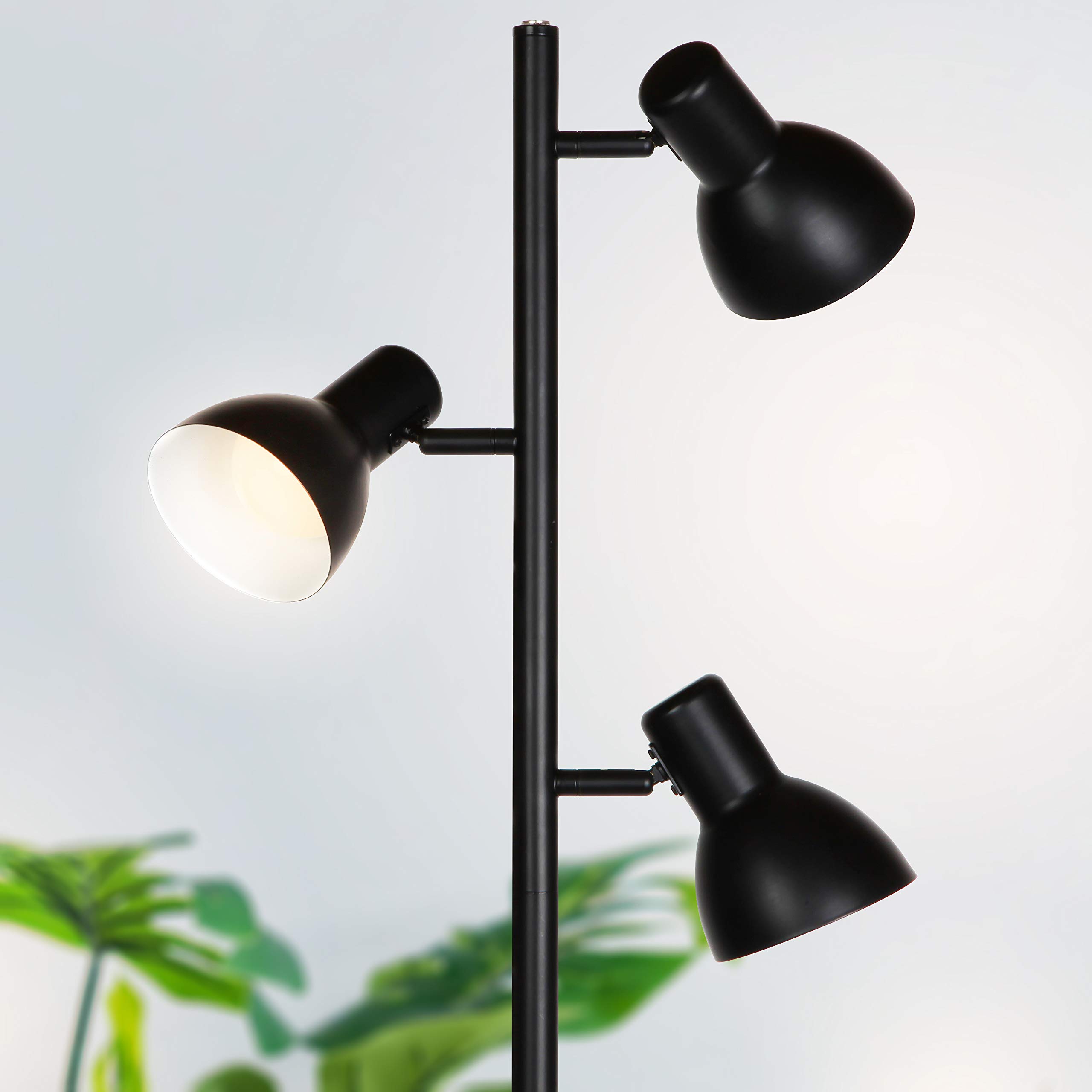 Brightech Ethan Dimmable LED Floor Lamp - Modern Standing Lamp for Bedroom Reading & Living Room Décor, Tall Tree Office Lamp in Black | Perfect for Cozy Nights & Workspace Lighting