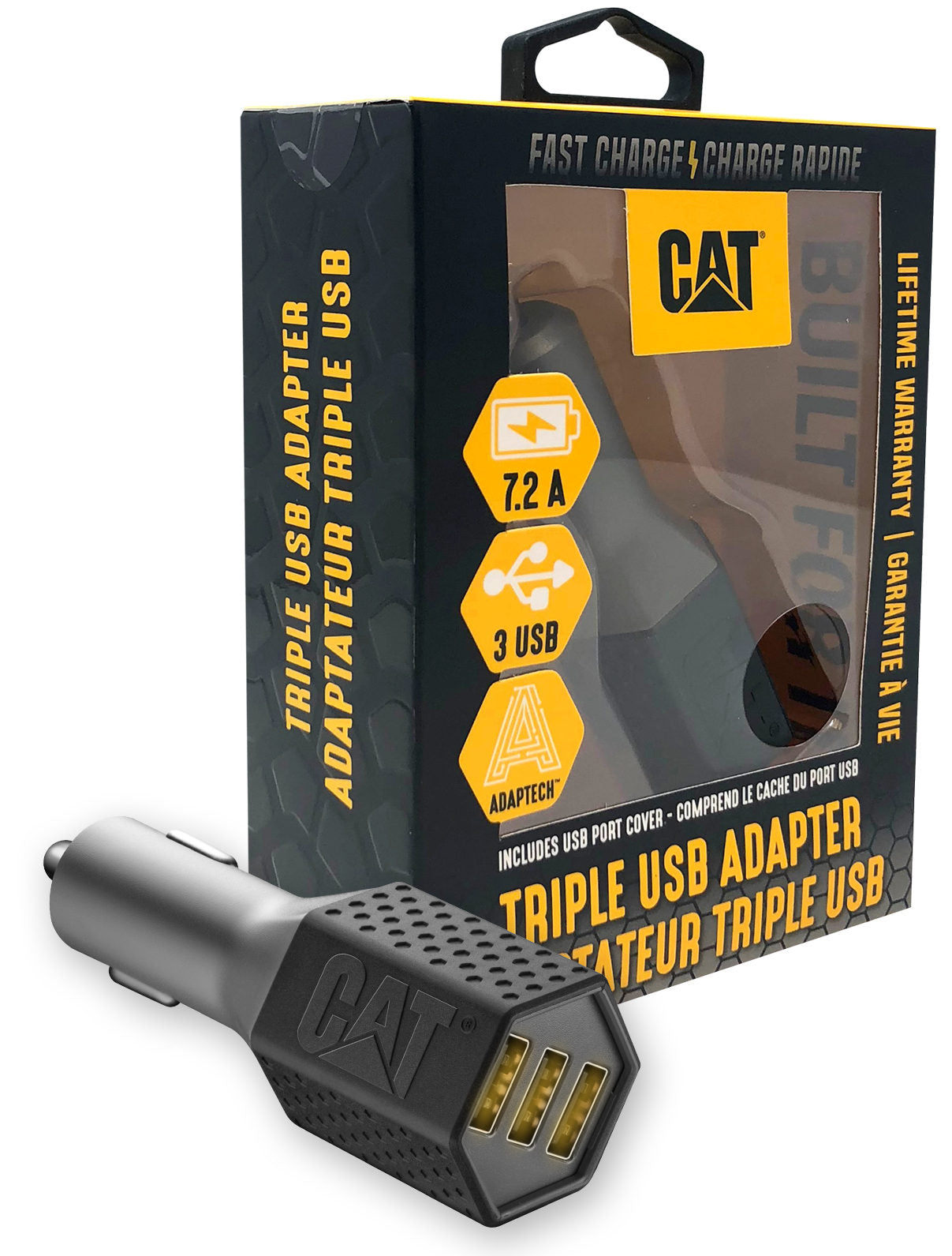 3-Port USB Car Charger Fast Charging Adapter for iPhone Android - Perfect for Road Trips & Travel Accessories