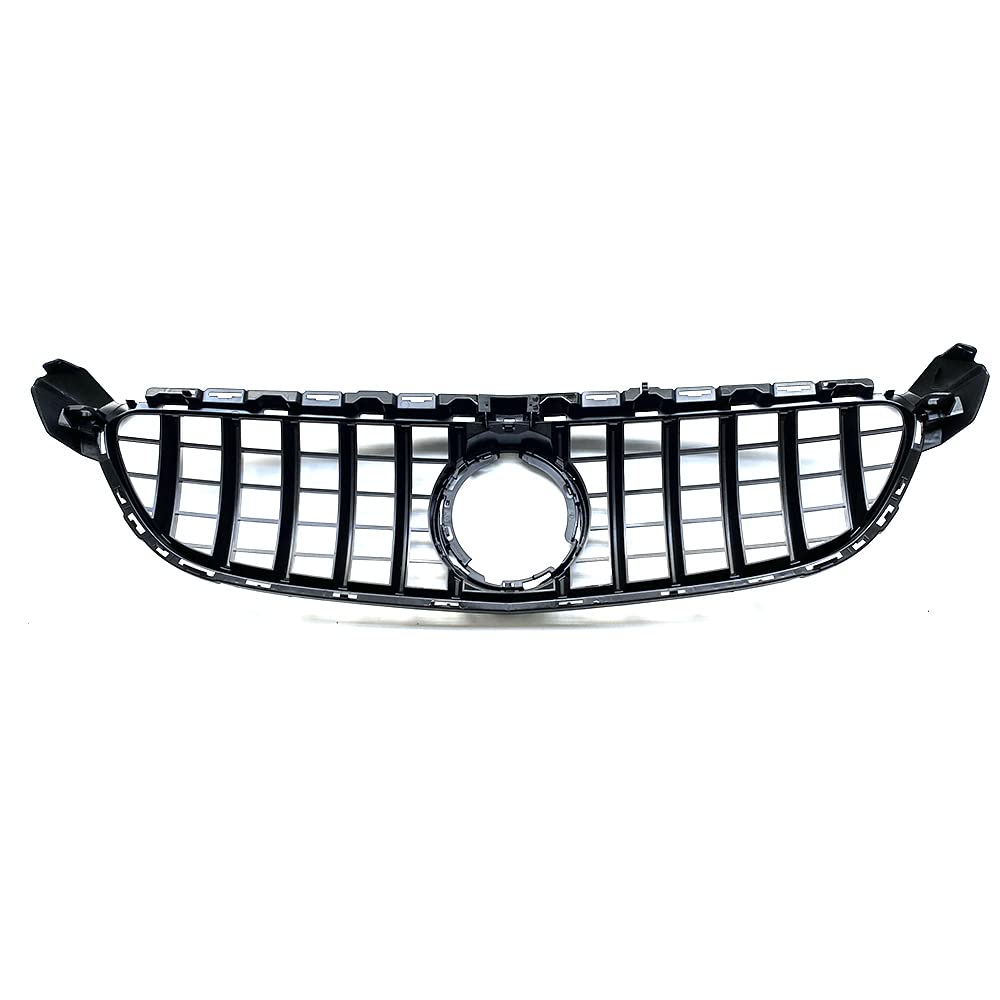 GT R AMG Style Front Bumper Grill for Mercedes Benz W205 C63 C63S 2019-2021 - Silver | Replacement Auto Part for Performance Upgrade & Custom Look