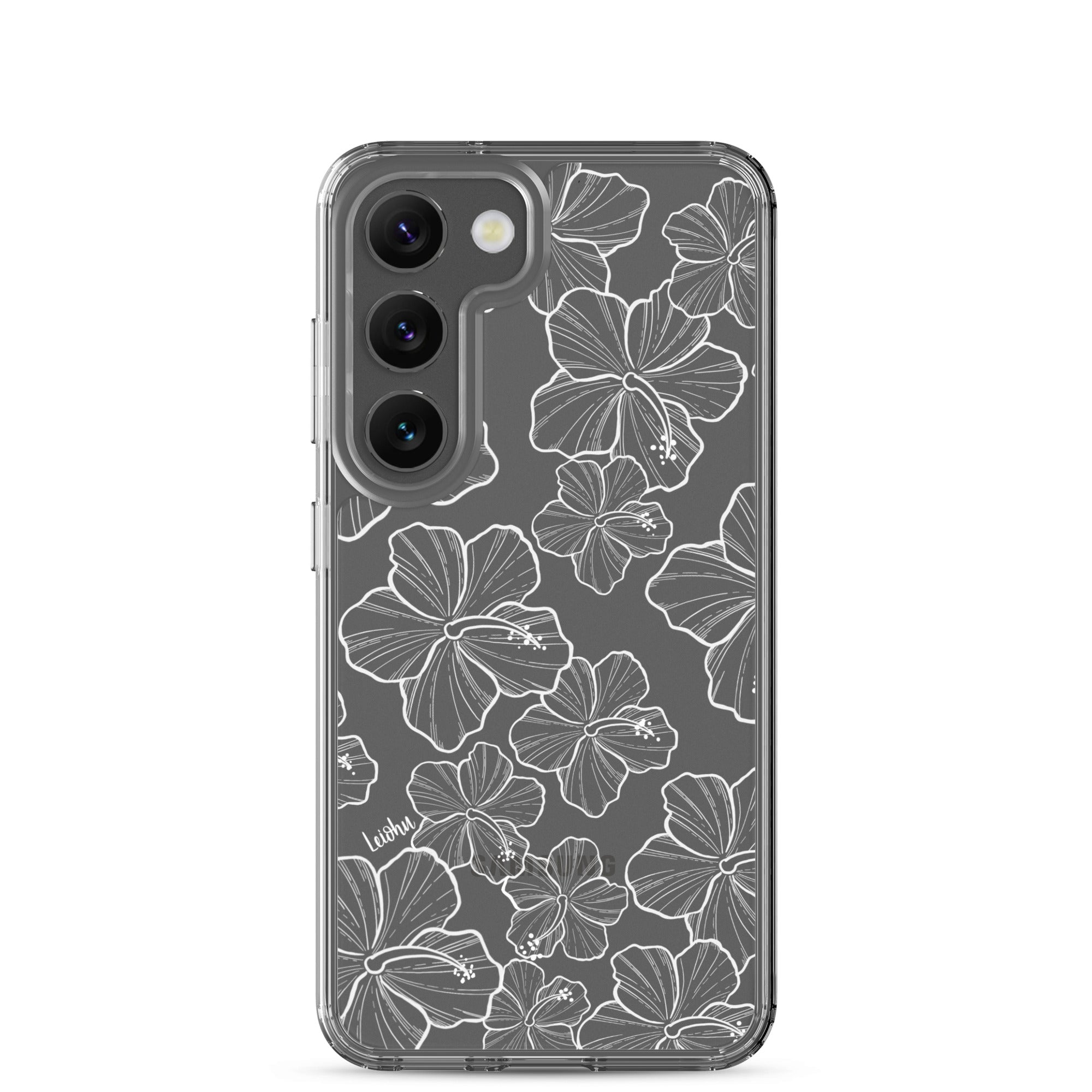 Hibiscus Flower Design Clear Phone Case for Samsung Galaxy S21/S20/Note 20 - Slim Protective Cover with Scratch Resistance - Perfect for Everyday Use, Work, and Travel
