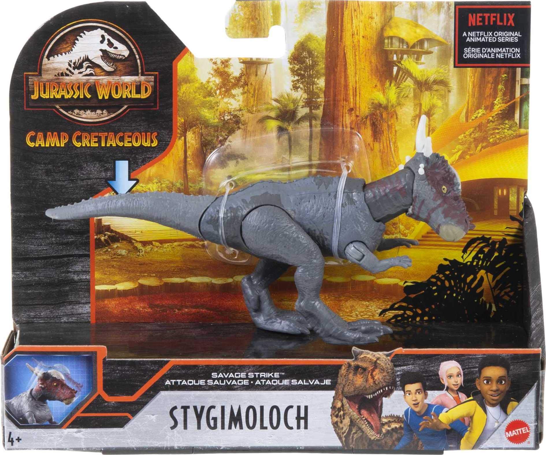 Mattel Jurassic World Camp Cretaceous Stygimoloch Stiggy Savage Strike Dinosaur Action Figure - Movable Arms & Legs, Authentic Attack Moves, 4+ Years | Perfect for Playtime, Dino Battles & Jurassic World Collections