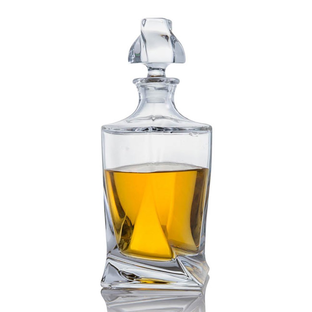 Premium Crystal Whiskey Decanter Set with 4 Glasses - Elegant Liquor Carafe for Bourbon, Scotch & Whiskey | Perfect for Home Bars, Gifts & Entertaining