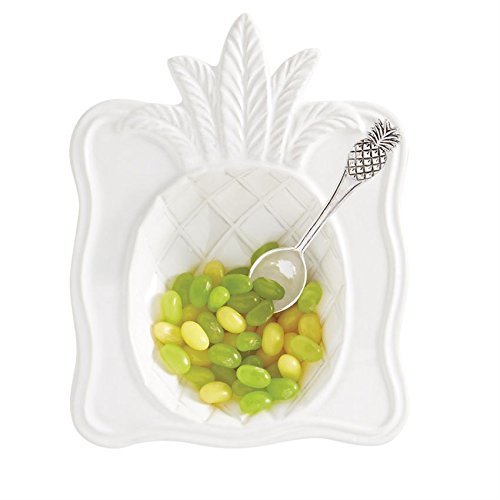 Mud Pie Pineapple 2-Piece Ceramic Candy Dish Set - Elegant Serving Bowl for Candy, Nuts & Snacks - Perfect for Parties, Home Decor & Gift Giving