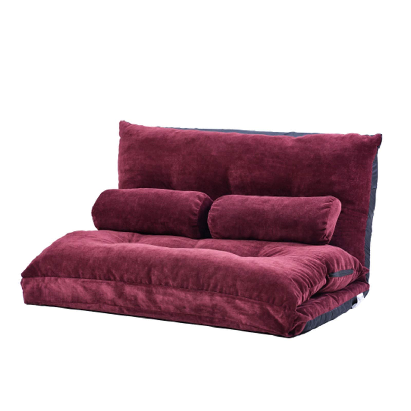 Adjustable Folding Sofa Bed - Convertible Futon with 2 Pillows for Bedroom, Living Room & Gaming Lounge | Multi-Functional Sleeper Chair for Small Spaces