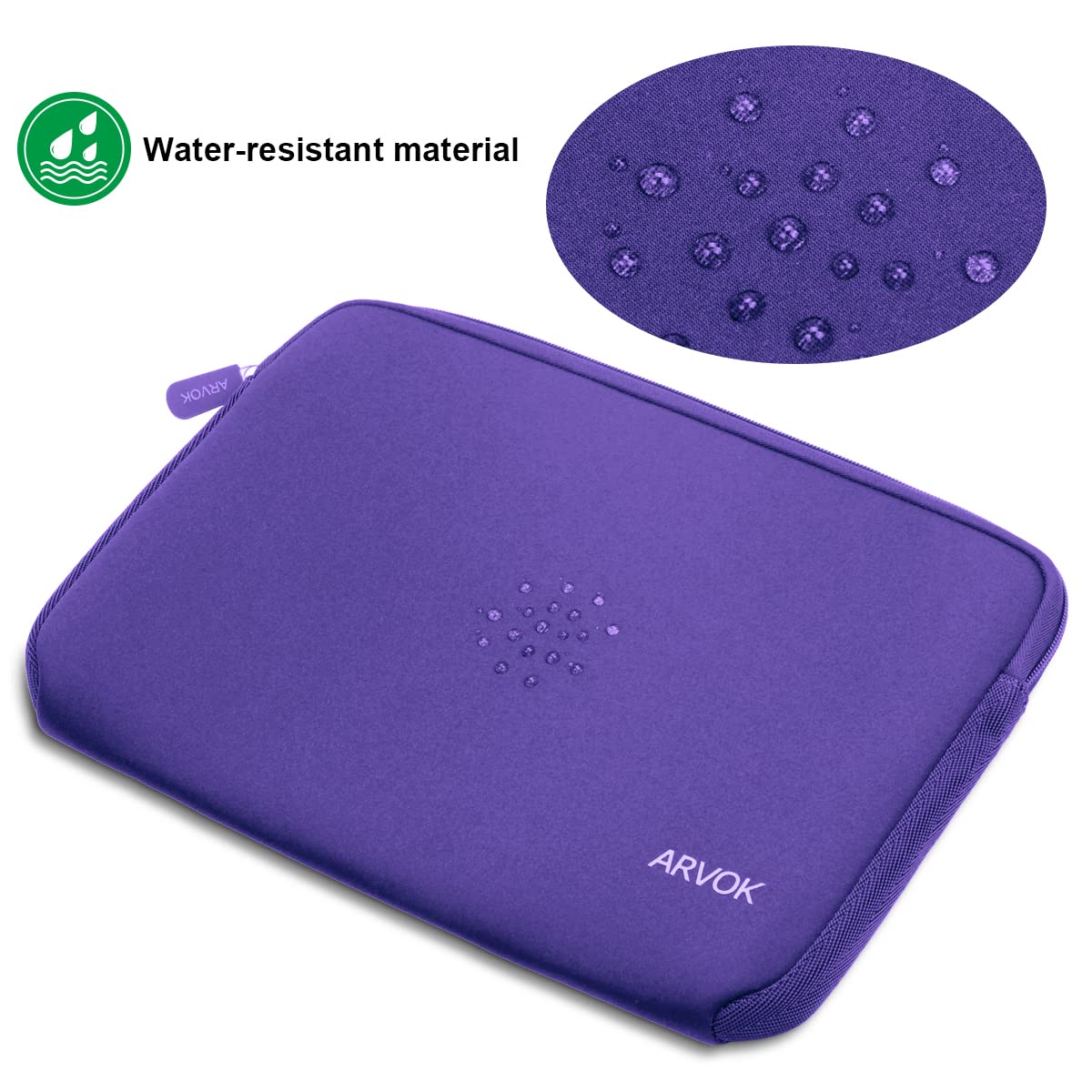 Premium 13-14 Inch Laptop Sleeve Case for MacBook Pro/Air, HP, Dell, Lenovo, Asus, Acer - Water-Resistant Protective Pouch with Soft Interior - Perfect for Work, School & Travel - Purple