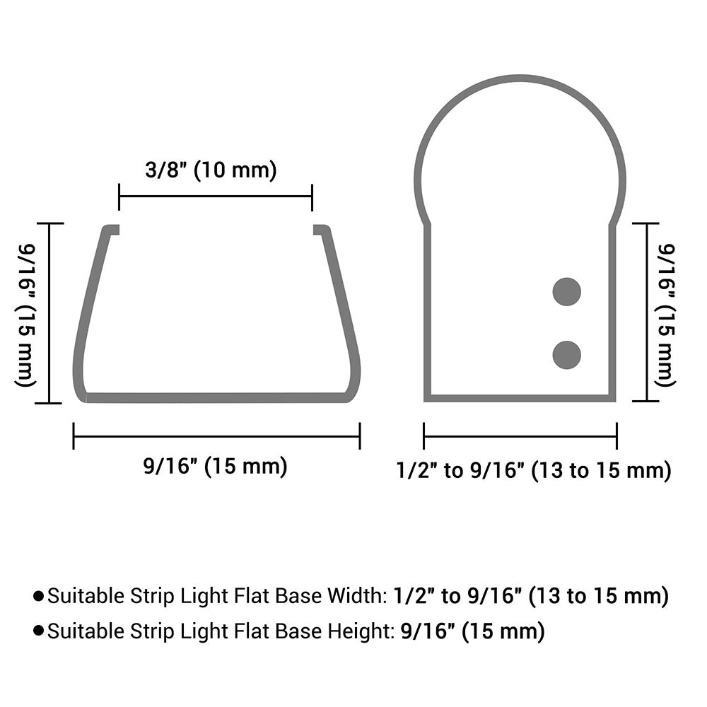 3ft Clear PVC Channel Mounting for Neon Rope Light - 5 Pack | Durable & Flexible LED Light Track | Perfect for Home Decor, Bars, Restaurants & Outdoor Signage
