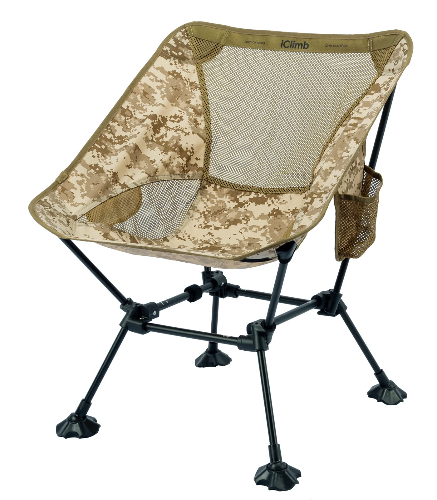 Ultralight Compact Folding Camping Beach Chair - Anti-Sink Large Feet & Back Support Webbing - Portable Outdoor Chair for Picnic, Travel, Backpacking & Beach (Desert, Square Frame, 2-Pack) - Perfect for Camping Trips, Beach Vacations, Backyard Relaxation & Outdoor Adventures