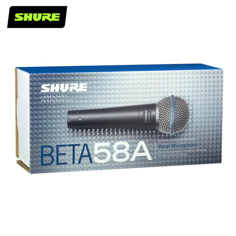 Shure BETA 58A X Professional Dynamic Vocal Microphone for Live Performances, Studio Recording & Podcasting - Cardioid Pattern, Durable Construction, Clear Sound Reproduction