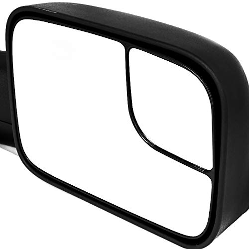1994-2001 Dodge Ram 1500 & 1994-2002 Ram 2500/3500 Manual Flip-Up Towing Mirrors - Heavy Duty Trailer Towing Replacement Mirrors for Enhanced Visibility & Safety