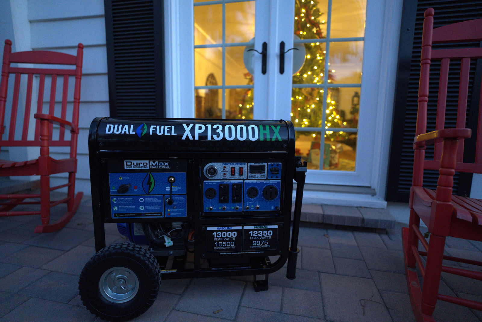 13,000W Dual Fuel Portable Generator with CO Alert - Reliable Power for Camping, Emergencies & Outdoor Events