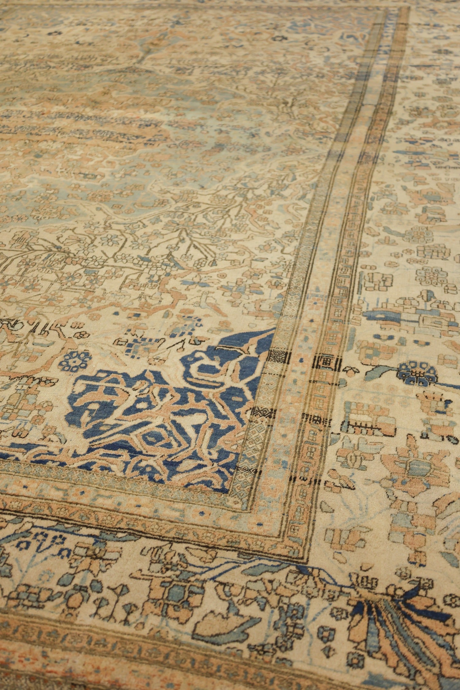 Antique Motasham Kashan Handwoven Traditional Persian Rug - J76793 - Perfect for Living Room, Bedroom & Home Decor