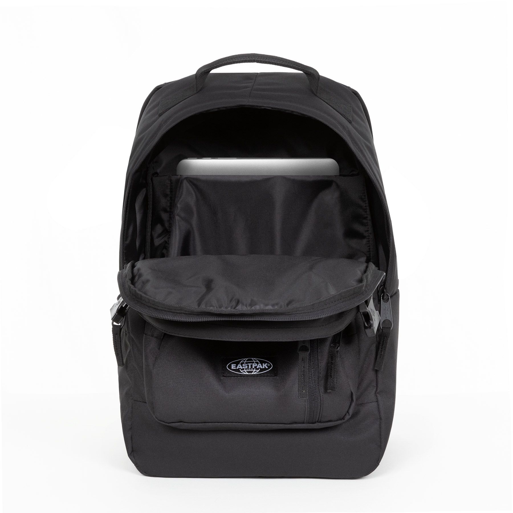 Eastpak Smallker CS Backpack - Durable Mono Black Laptop Bag for School, Work & Travel | Compact Design for Everyday Use