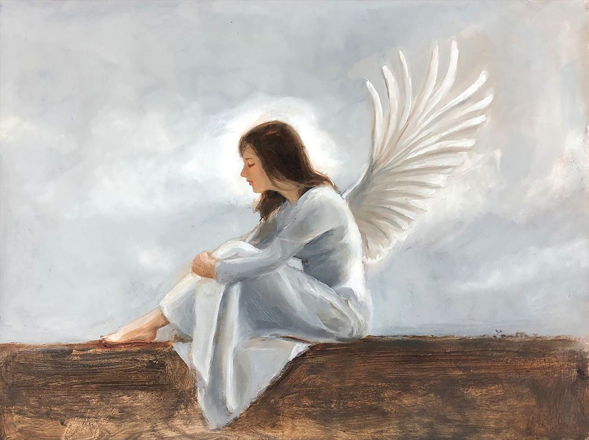 Angel of Peace Original Artwork - Handmade Wall Decor for Home, Office & Gift - Perfect for Living Room, Bedroom & Meditation Spaces