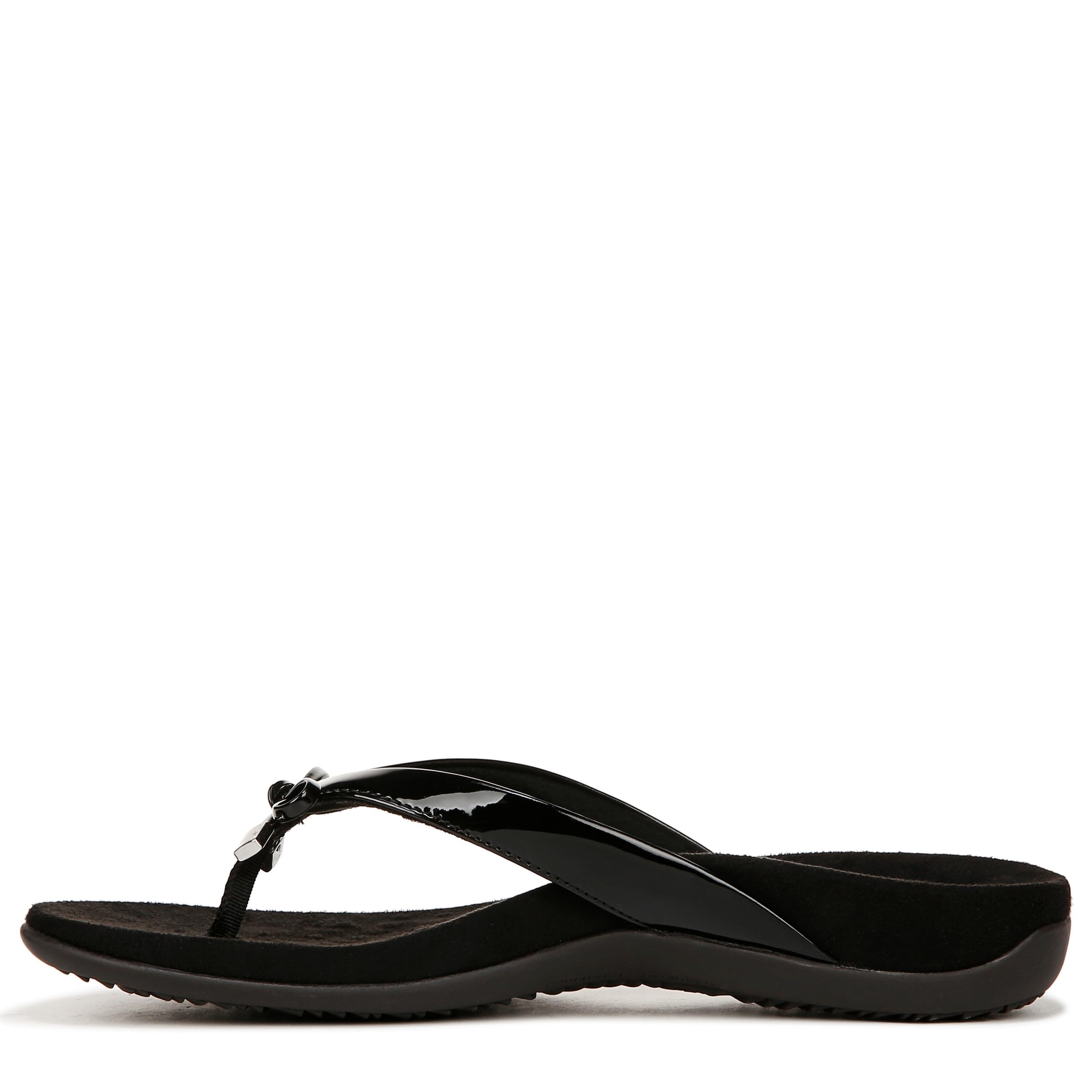 Vionic Women's Bella II Comfortable Orthotic Sandals - Black, Wide Width Size 6 - Perfect for Walking, Travel & Summer Outfits