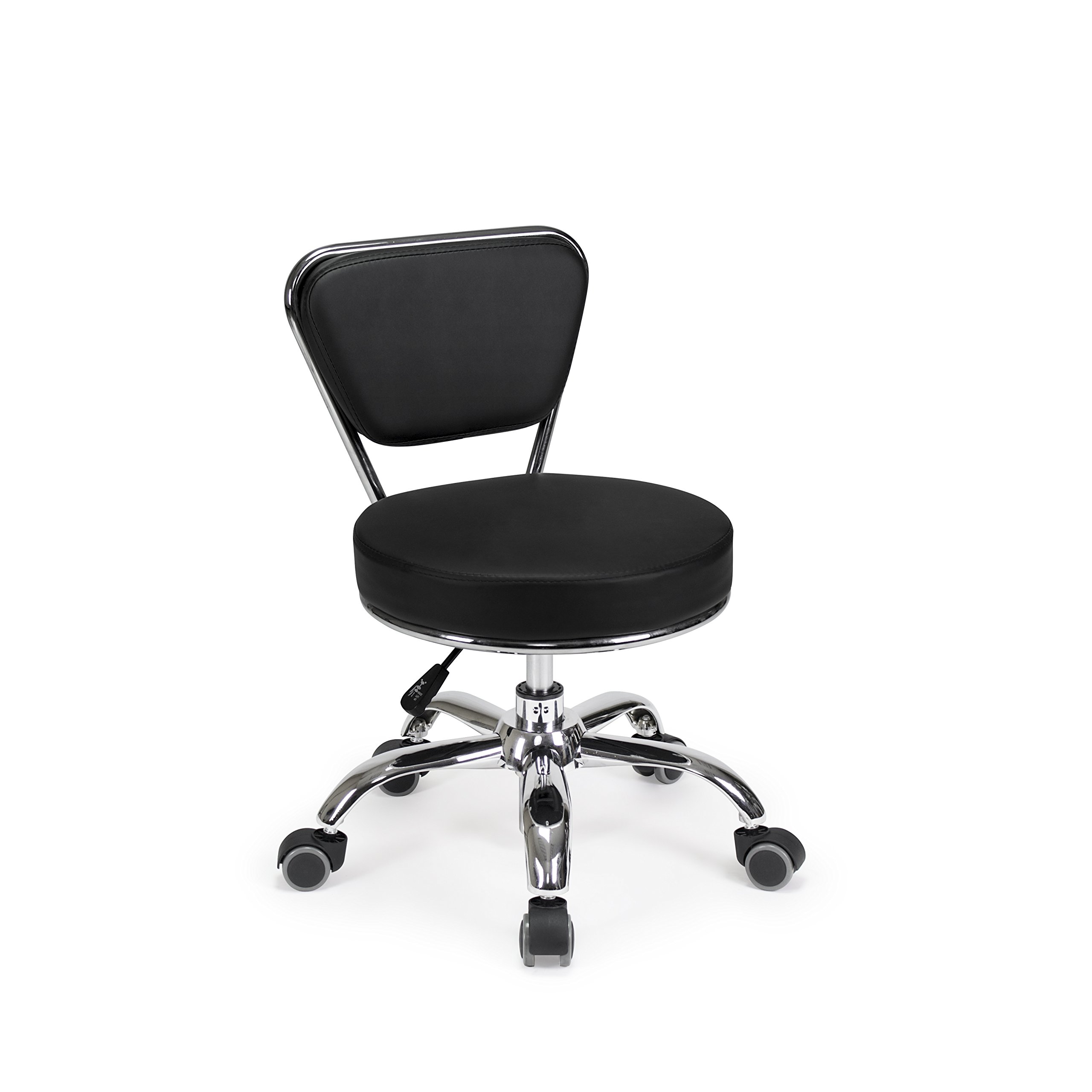 Dayton Garage Rolling Seat (Black) - Adjustable Height 13