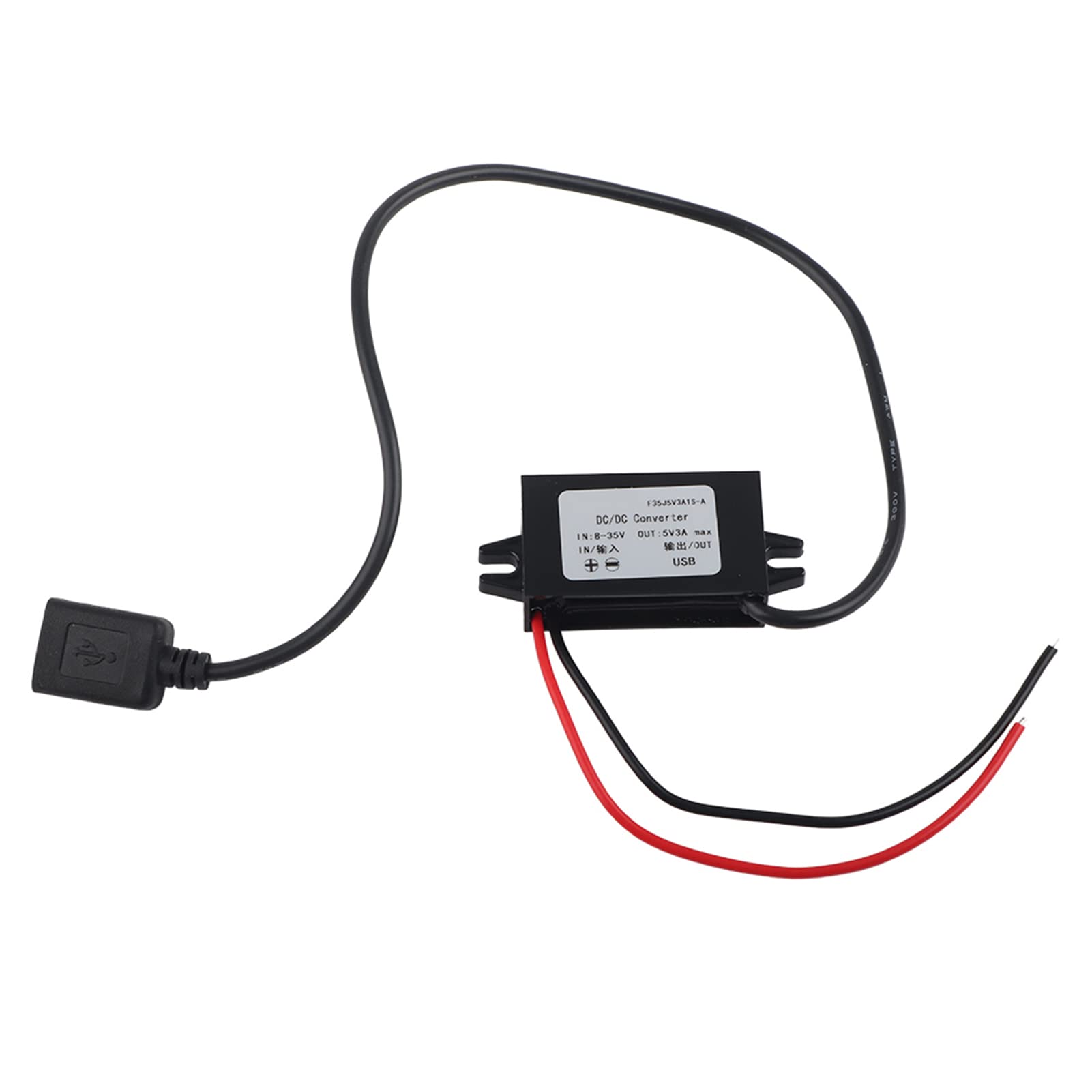 12V/24V to 5V 3A DC-DC USB Converter Regulator - Car Audio Power Adapter for Radio, Monitor & Mobile Devices - Perfect for Vehicle Charging & Electronic Installations