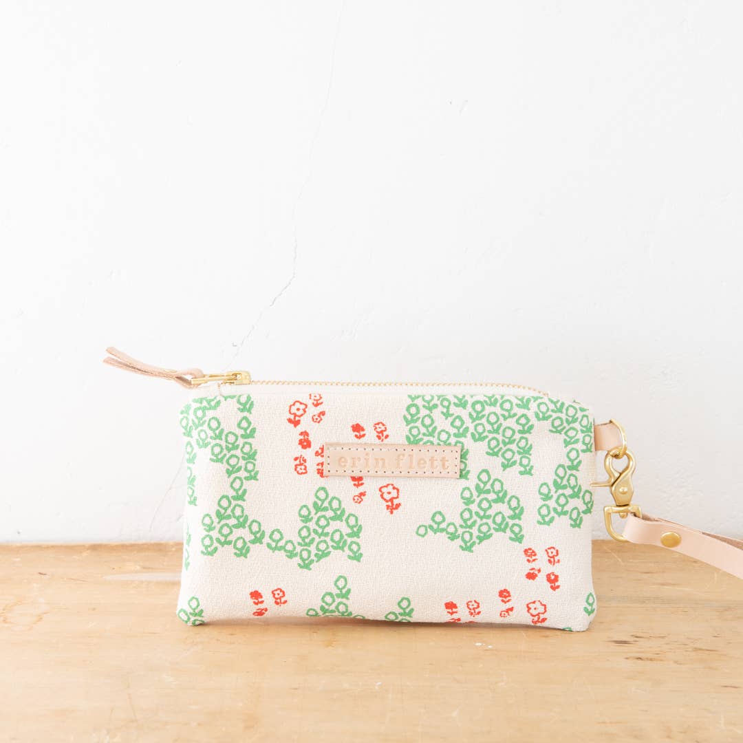Erin Flett Field Of Flowers Wristlet - Floral Pattern Clutch Purse for Women | Perfect for Parties, Weddings & Everyday Use