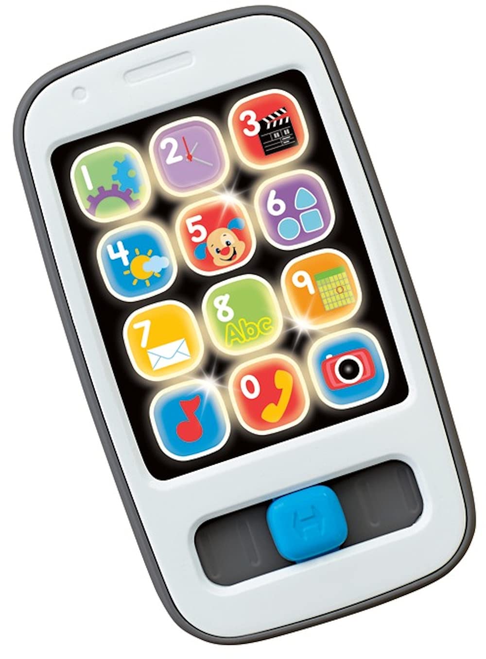Fisher-Price Laugh & Learn Smart Phone - Interactive Light-Up Musical Toy for Babies & Toddlers, Gray | Pretend Play & Early Learning Development for 6-36 Months Old