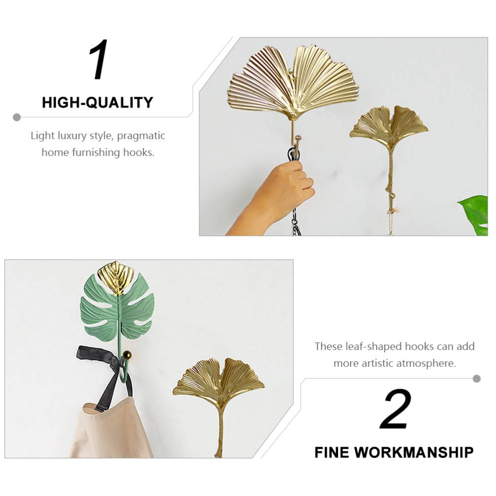 3 Pcs Tropical Leaf Hooks for Wall - Hawaii Style Home & Office Decor