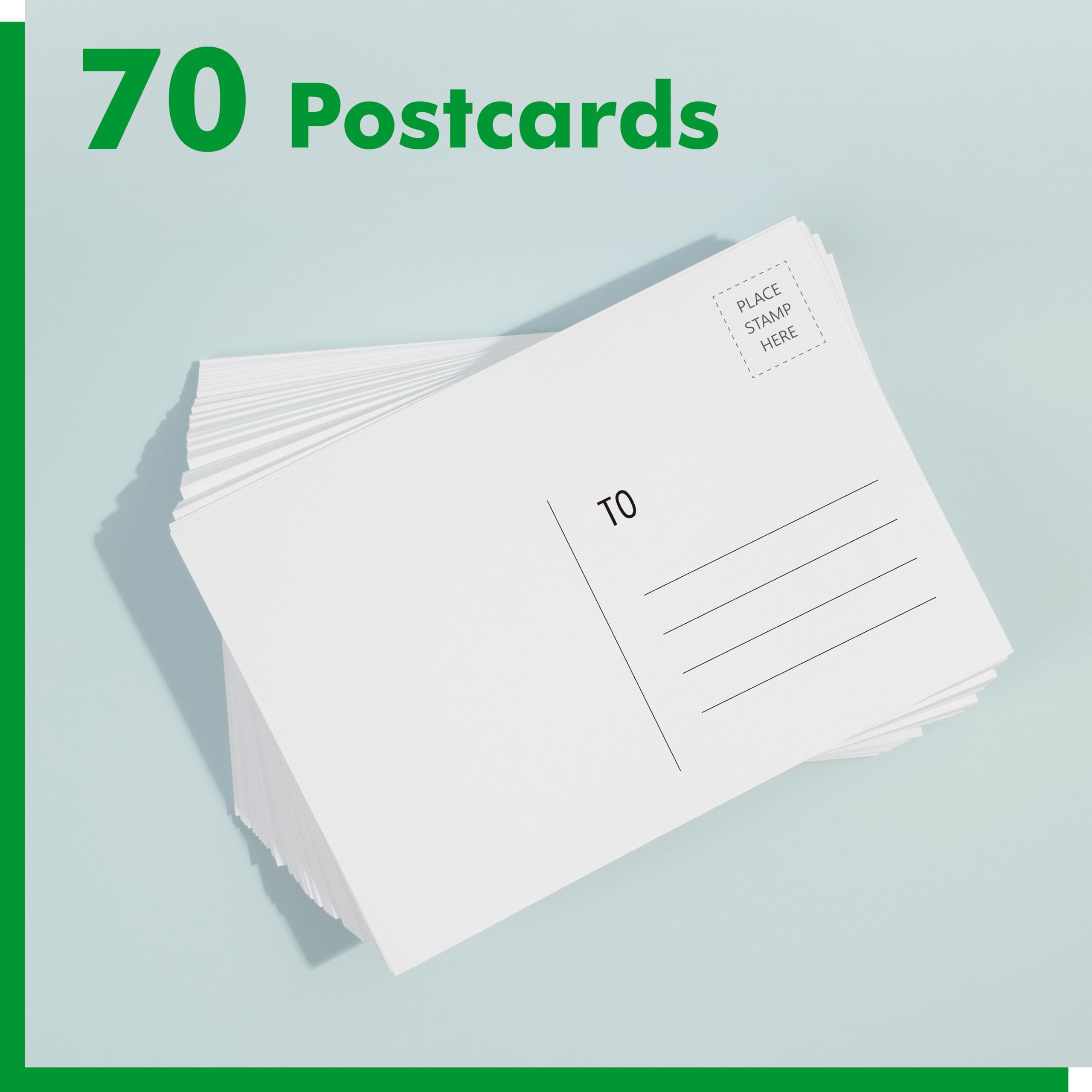 70 PCS Blank Printable Postcards with Mailing Side, 6