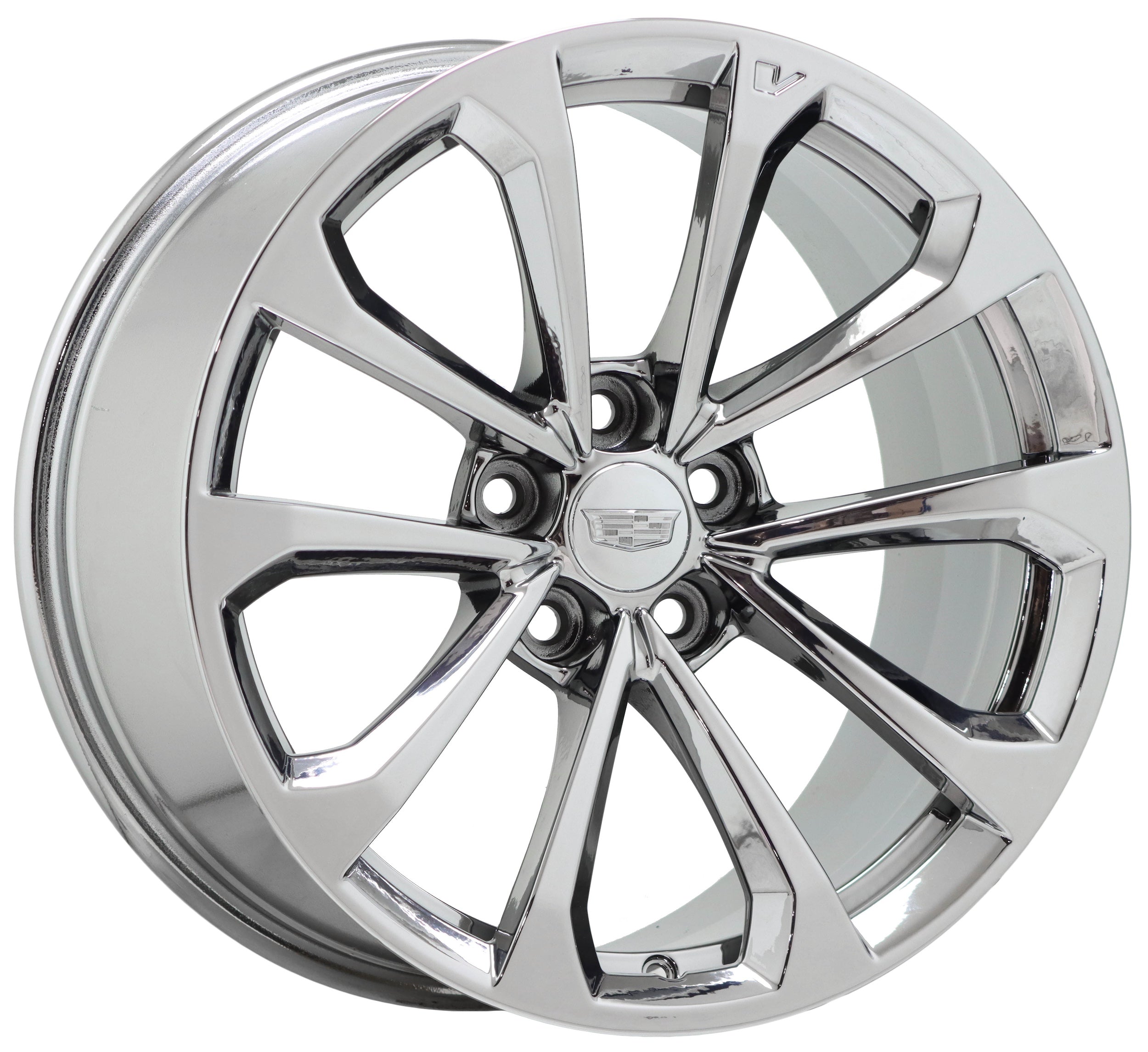 18x9.5 Cadillac ATS V Sedan Bright Chrome Wheels - Factory OEM GM 4770 Replacement Rims - Perfect for Performance Upgrades & Luxury Car Customization