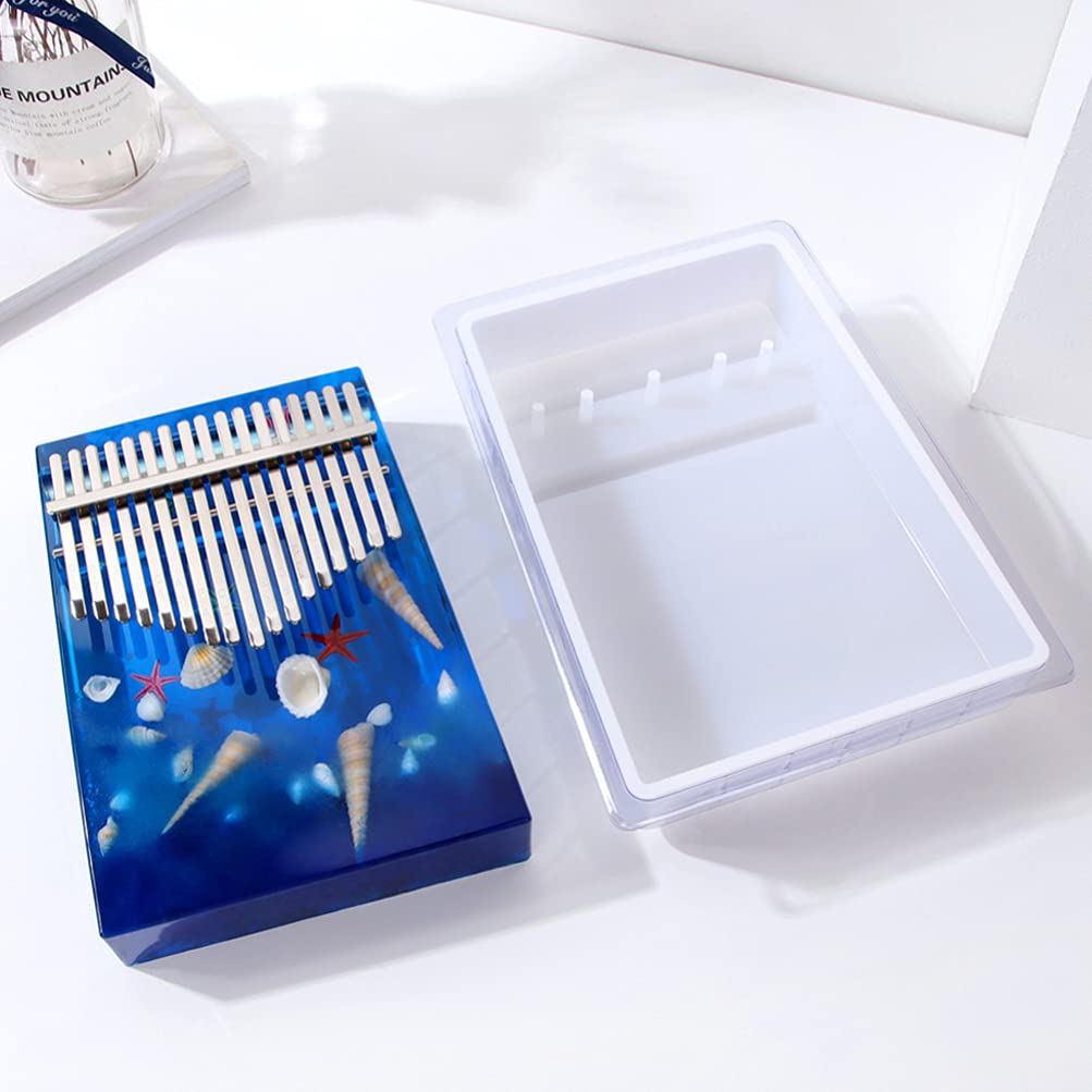 EXCEART 17 Keys Kalimba Resin Molds Set - Crystal Epoxy Silicone DIY Thumb Piano Mold for Resin Casting & Handmade Crafts | Perfect for DIY Jewelry Making, Home Decor & Musical Instrument Projects