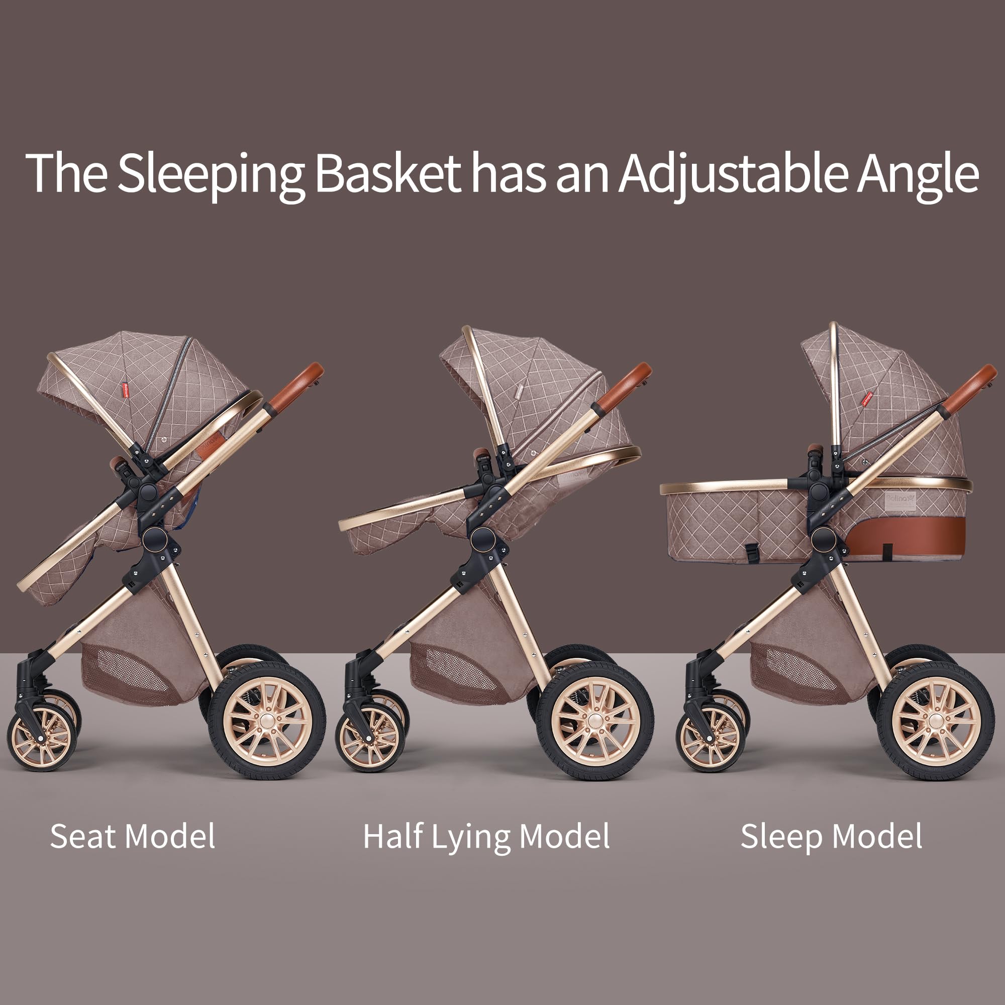 Premium Luxury Baby Stroller for 0-36 Months - Lightweight Folding Pram with Adjustable Canopy & Smooth Ride (Pink) | Perfect for City Walks, Shopping & Travel