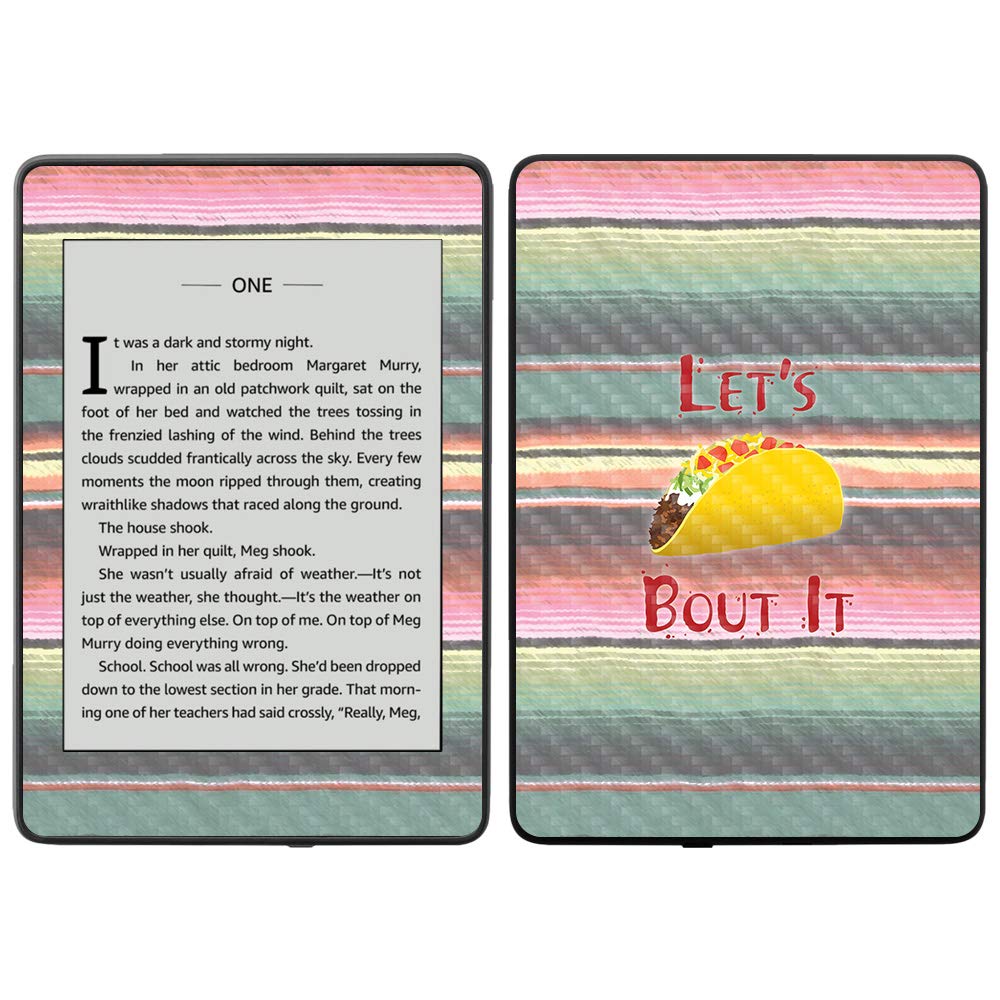 MightySkins Carbon Fiber Skin for Amazon Kindle Paperwhite 2018 (10th Gen) - All My Friends Are Dead Design | Textured Waterproof Protective Cover | Easy to Apply & Remove | Made in USA | Perfect for Travel, Reading & Outdoor Use