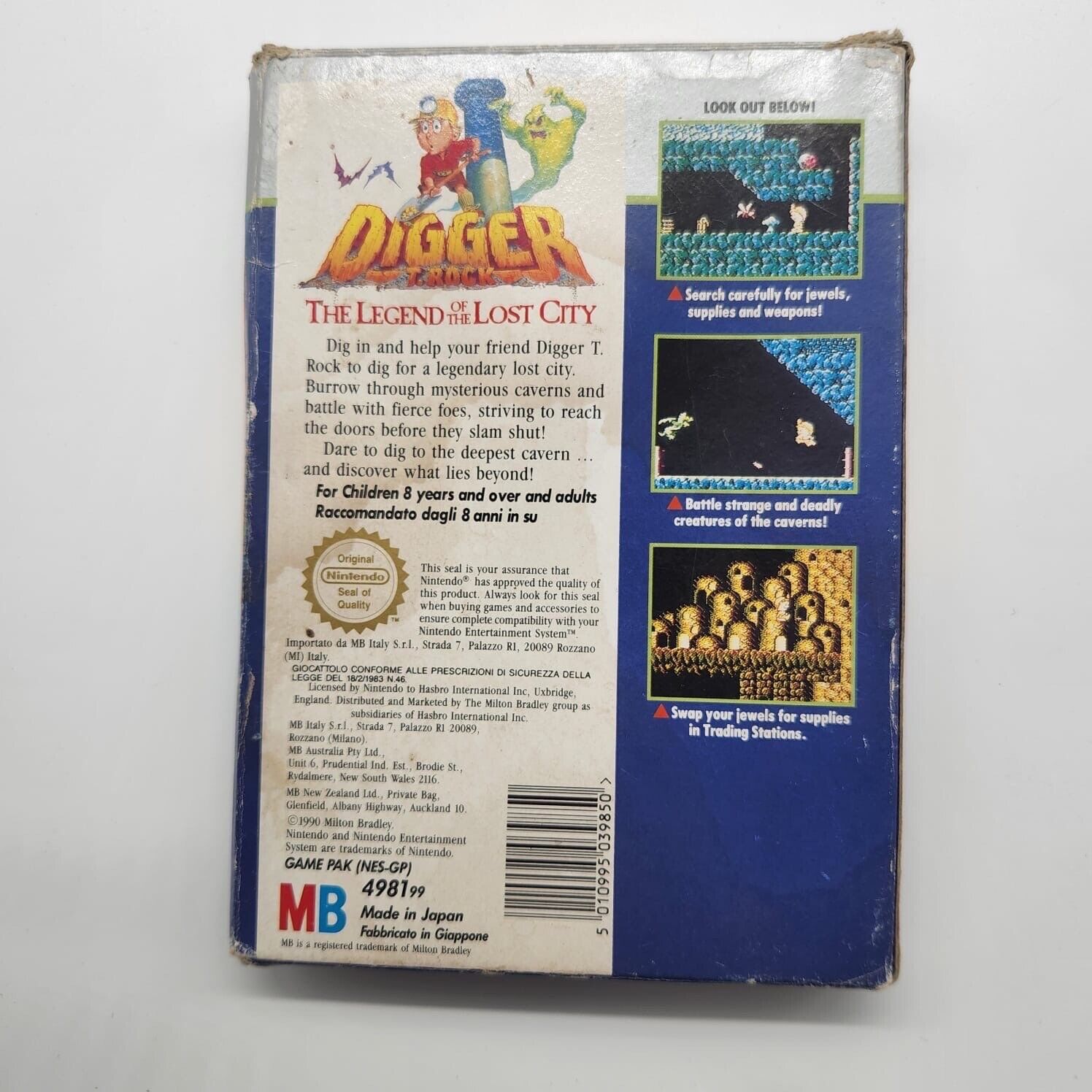 Digger T. Rock NES Game - Nintendo Entertainment System Retro Video Game - PAL Version with Original Box - Perfect for Classic Gaming Collectors & 80s Nostalgia Fans