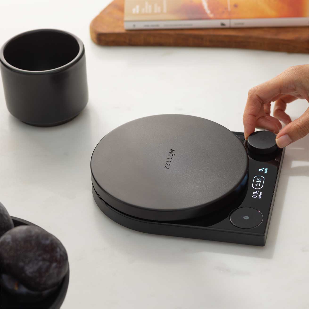 Fellow Tally Pro Precision Coffee Scale - Digital Kitchen Scale for Brewing, Espresso & Pour Over Coffee with Timer - Perfect for Home Baristas & Coffee Enthusiasts (Black)