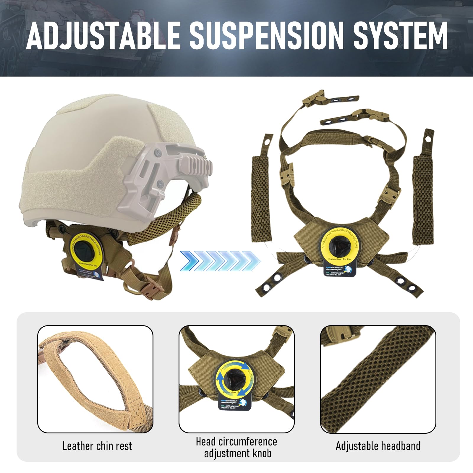 Premium Tactical Helmet Padding Kit - Military Grade Comfort & Impact Protection for Airsoft, Paintball & Outdoor Activities