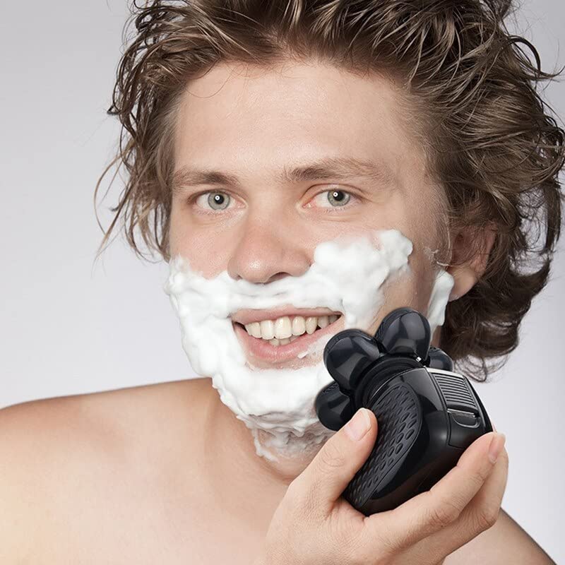 6-in-1 Electric Razor for Men - USB Rechargeable Rotary Shaver for Face, Body & Beard Grooming - Waterproof Bald Head & Body Shaver - Perfect for Travel, Gym & Daily Use