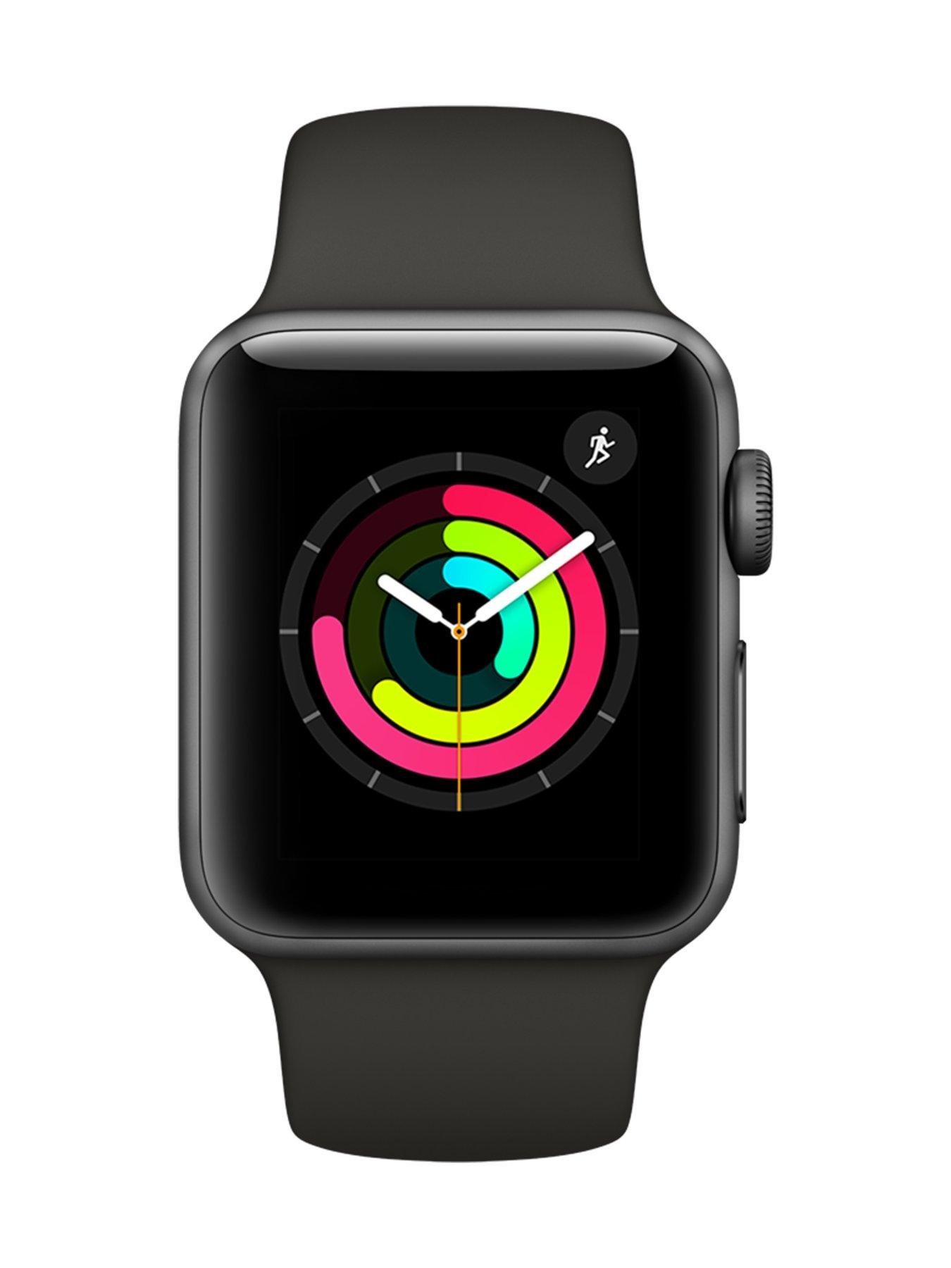 Apple Watch Series 3 GPS 38mm - Space Gray Aluminum Case with Gray Sport Band (Renewed) | Smart Fitness Tracker for Running, Swimming & Daily Activity Tracking