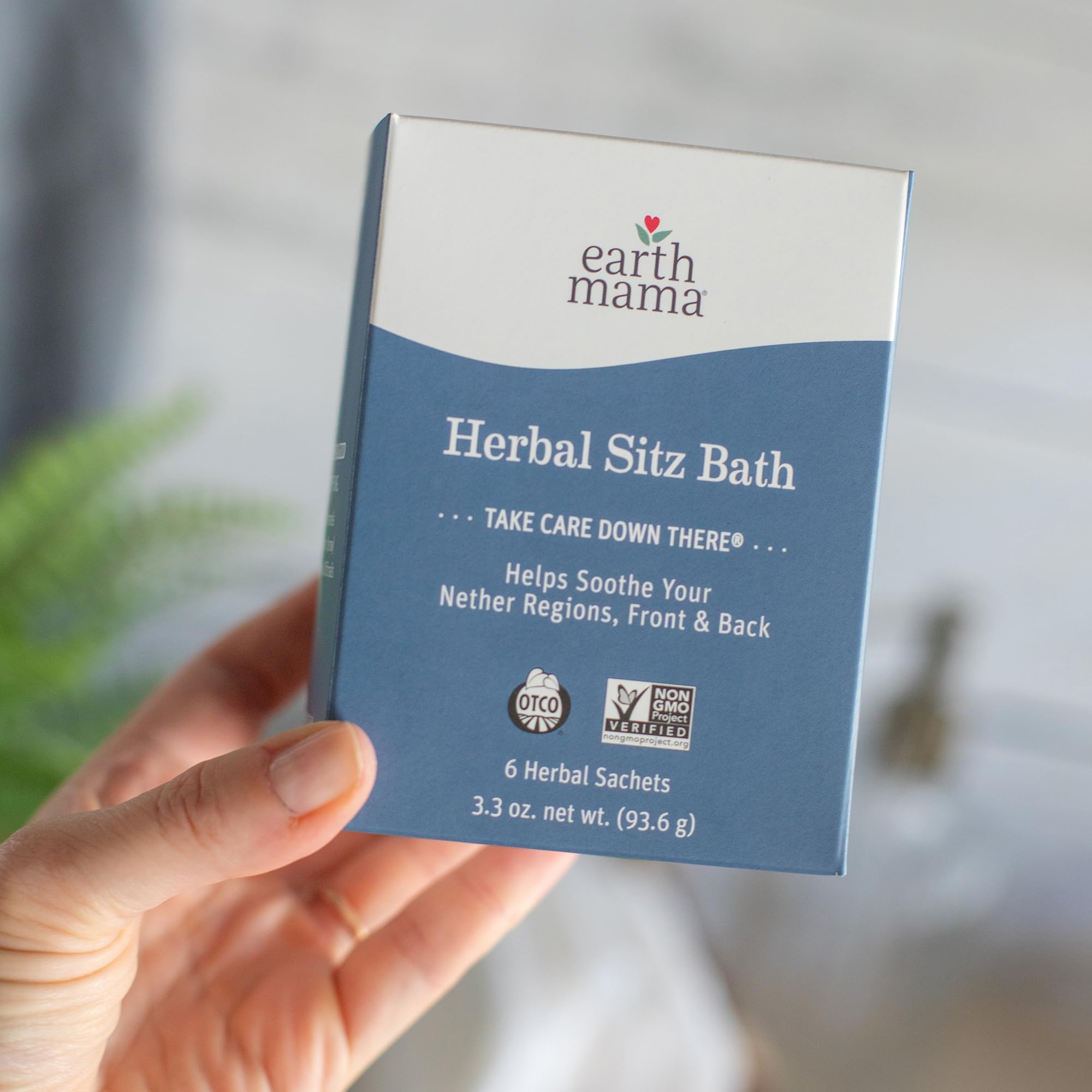 Earth Mama Herbal Sitz Bath Soak - 6 Count | Natural Postpartum Care & Hemorrhoid Relief with Witch Hazel & Calendula | Perfect for Pregnancy Recovery & Post-Birth Healing