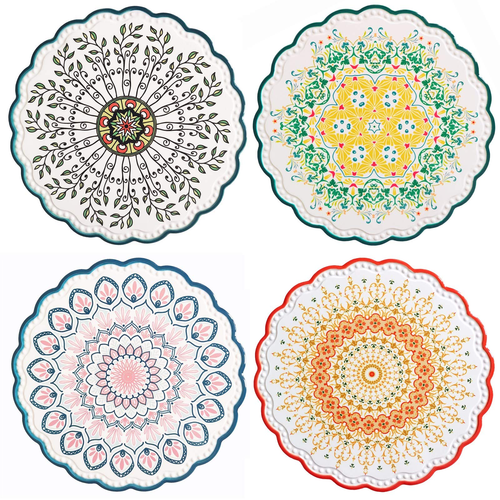 Heat-Resistant Ceramic Trivets Set of 4 - 7.9