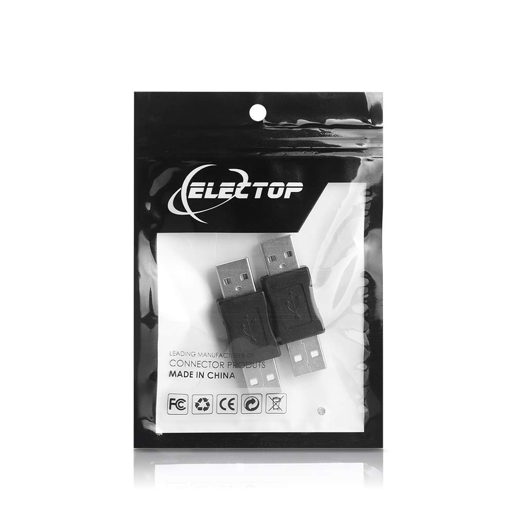 ELECTOP 2 Pack USB 3.0 Male to Male Adapter - High Speed Data Transfer, Plug & Play - Perfect for Extending Cables, Connecting Devices, and Home/Office Use