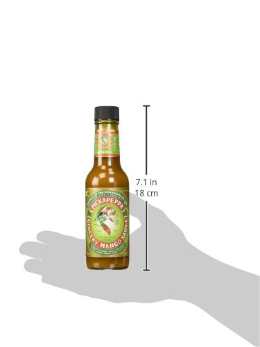 Pickapeppa Gingery Mango Hot Sauce 5oz - Spicy Sweet Caribbean Flavor - Pack of 3 Bottles - Perfect for Tacos, Grilled Meats & Seafood Dishes