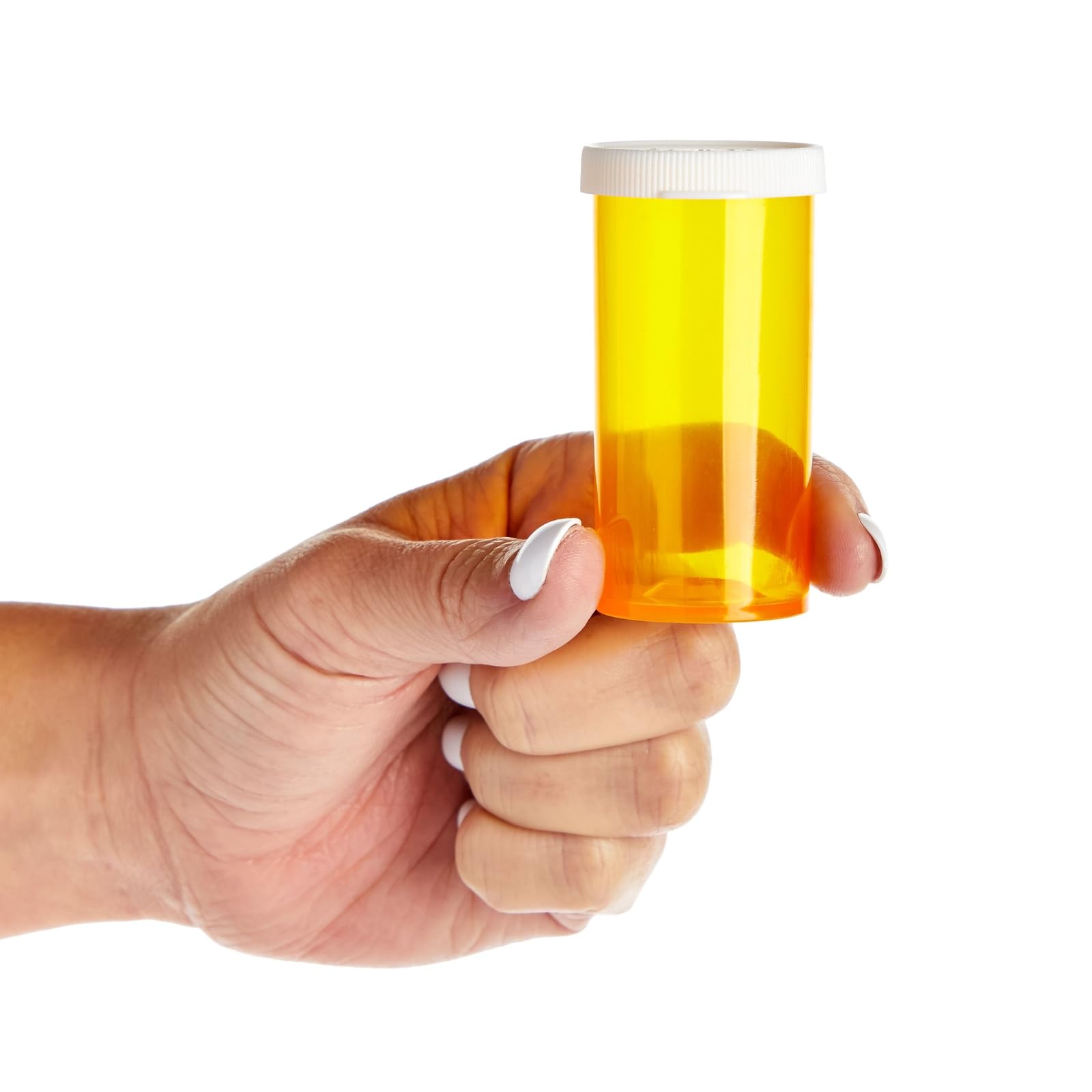 50-Pack Empty Pill Bottles with Child-Resistant Caps - 13 Dram Plastic Medicine Containers for Prescription Drugs, Vitamins & Supplements - Orange Reusable Vials - Perfect for Pharmacy, Travel & Home Organization