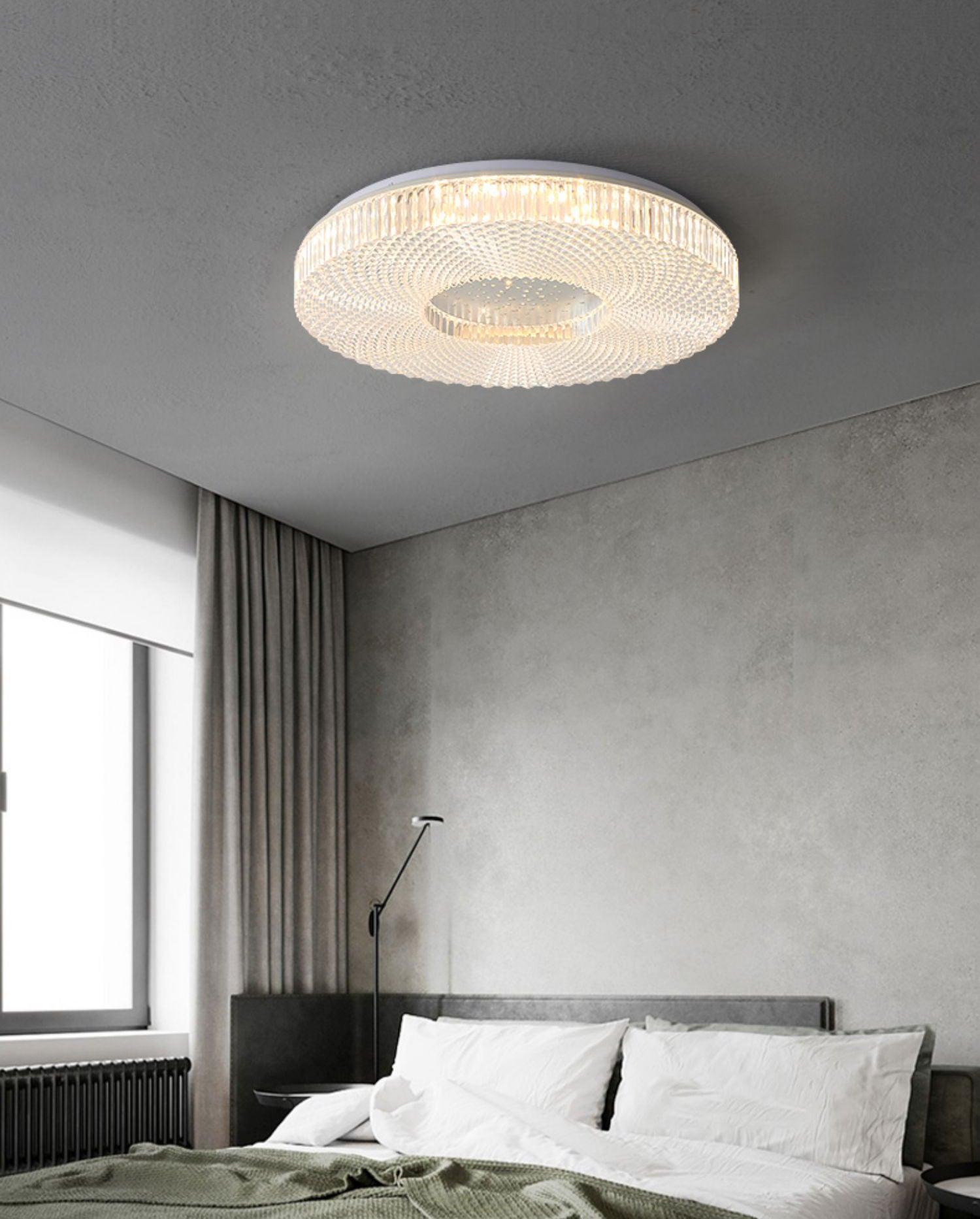 Cimona LED Flush Mount Ceiling Light - Modern Round Dimmable Fixture for Bedroom, Kitchen, Hallway & Living Room Lighting