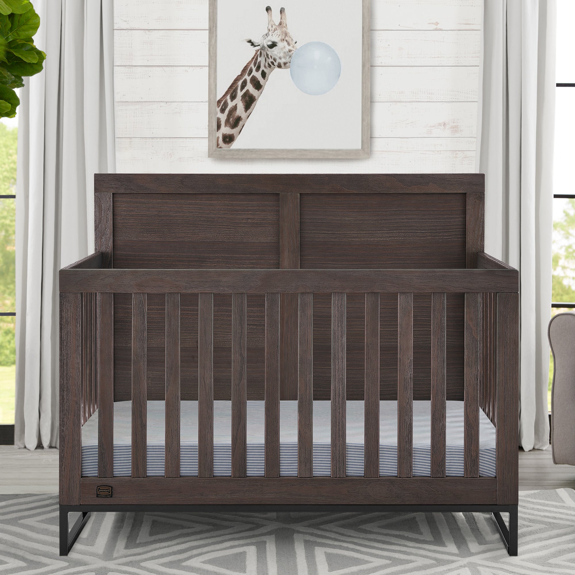 Foundry 6-in-1 Convertible Baby Crib - Toddler Bed, Daybed & Full Size Bed | Nursery Furniture for Boys & Girls | Perfect for Newborn to Teen Years