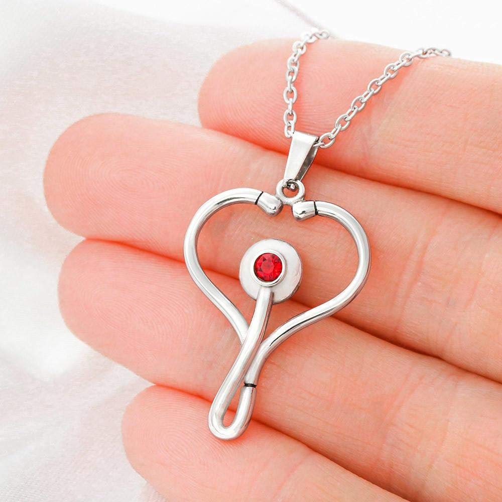 Personalized Nurse Jewelry Gift - Custom Stethoscope Pendant for Women, Nurse Practitioner Graduation & Appreciation Gift, Engraved RN Jewelry - Perfect for Nursing School Graduation, Nurse Week & Medical Professionals