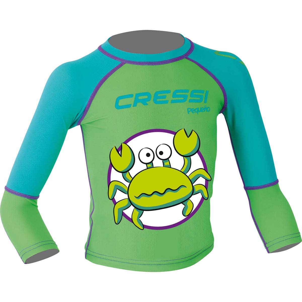 CRESSI Boys' Rash Guard UPF 50+ Sun Protection Swim Shirt for Kids - Long Sleeve Quick Dry UV Shirt for Swimming, Surfing, Beach & Pool Activities