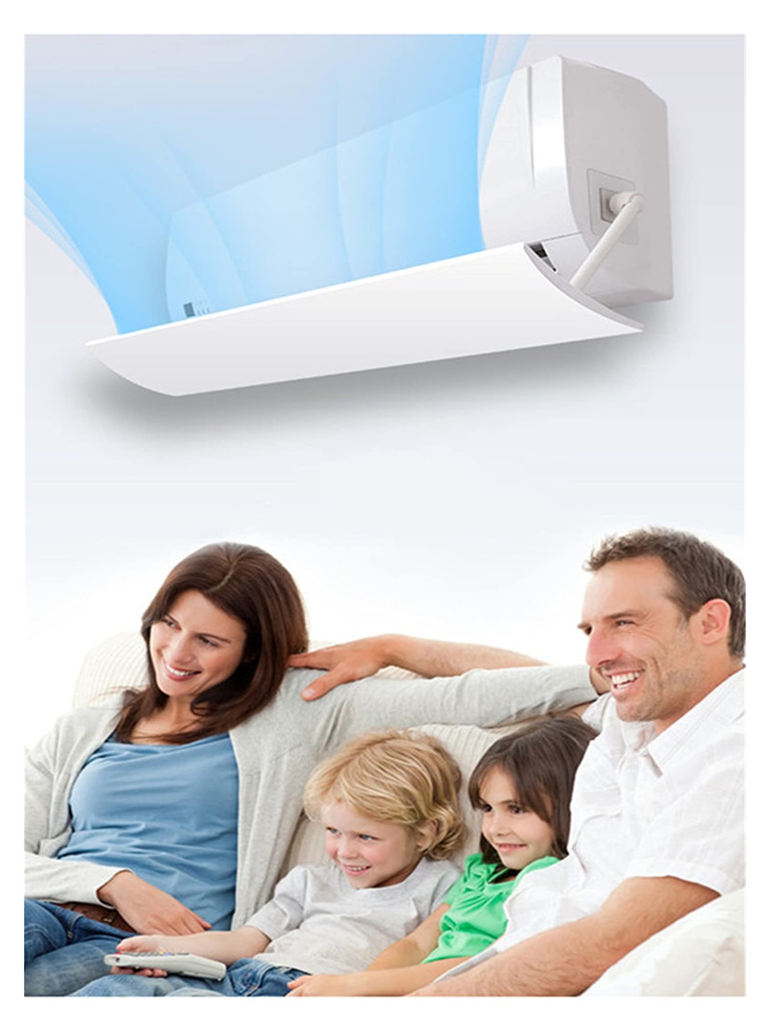 Adjustable Air Conditioner Wind Deflector Shield - Universal AC Baffle Cover for Home & Office - Durable Windshield Protector for Window & Wall Units - Perfect for Energy Savings & Noise Reduction