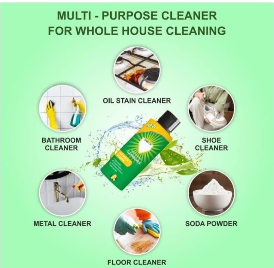 Powerful Multifunctional Cleaning Milk - Versatile Cleansing Lotion for Kitchen & Bathroom | High-Performance Multipurpose Cleaning Cream & Liquid | Pack of 3 | Ideal for Stove, Sink, Tile, and Countertop Deep Cleaning