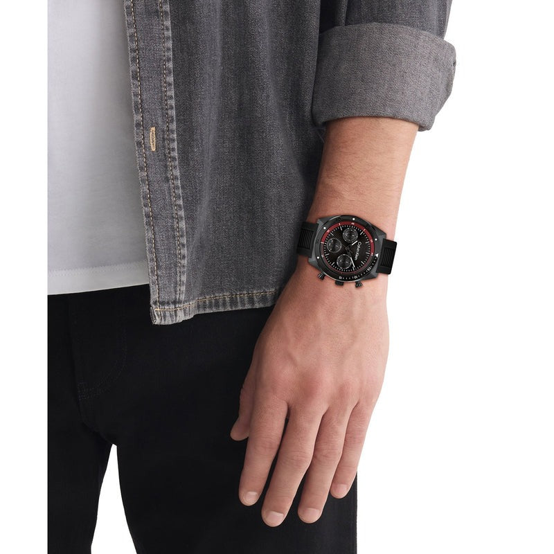 Calvin Klein Flex Black Silicone Watch 25200467 - Stylish Unisex Timepiece for Casual & Formal Wear