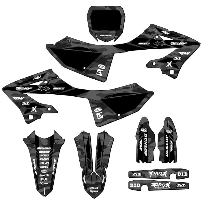 2023-2025 YZ 125X Apache Grey Senge Graphics Complete Kit for Yamaha Dirt Bike - Premium Decal Sticker Set for Motocross & Off-Road Racing