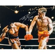 Dolph Lundgren Autographed 16x20 Rocky IV Drago Punch Photo - JSA ITP Certified - Perfect for Movie Memorabilia Collectors & Boxing Fans Display