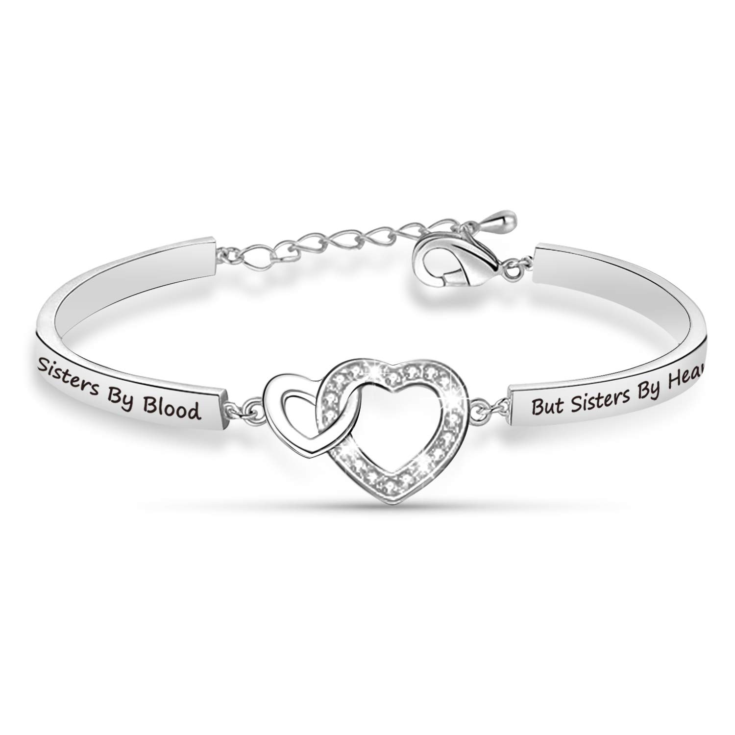 Not Sister By Blood But Sister By Heart Bracelet - Elegant Sister-in-Law Gift for Wedding, Family Reunion & Best Friend - Perfect for Special Occasions & Heartfelt Moments